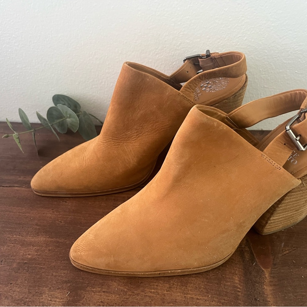 Vince Camuto Tan Suede Mules